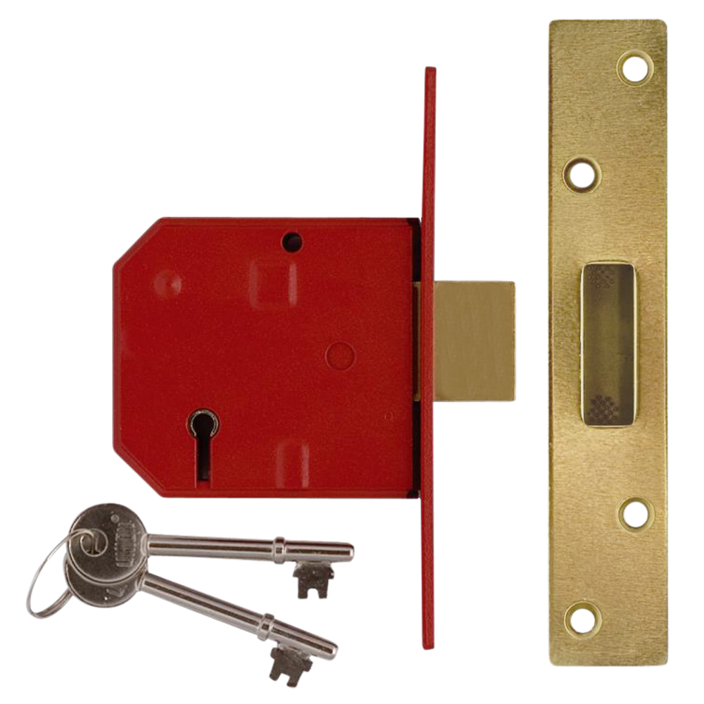 UNION 2134 5 Lever Deadlock - 79.5mm PB KA Boxed