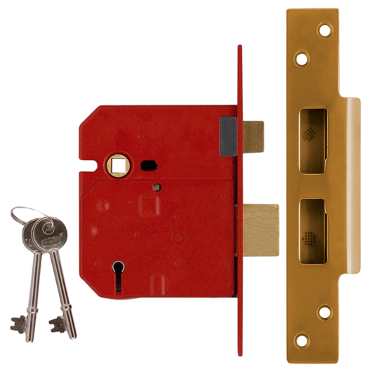 UNION 2234 5 Lever Sashlock - 76mm PL KA Boxed