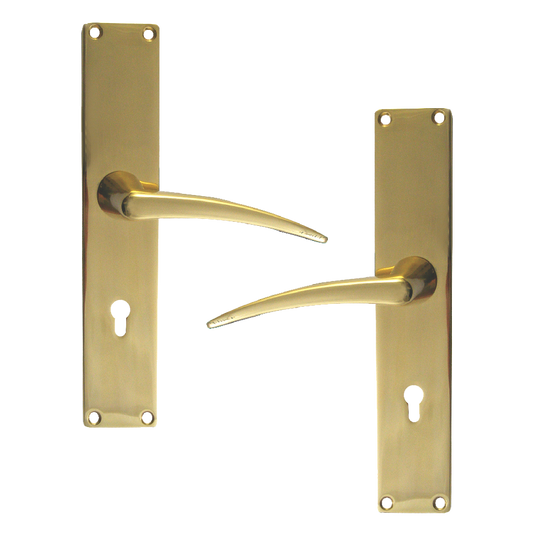 FRANK ALLART 1189 Plate Mounted Lever Furniture To Suit Chubb 3K70 - PB