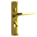 FRANK ALLART 1218 & 1220 Handle Door Furniture To Suit Chubb 3R35 - PB Large Handle