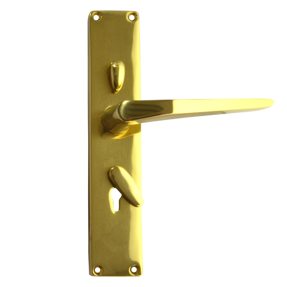 FRANK ALLART 1218 & 1220 Handle Door Furniture To Suit Chubb 3R35 - PB Large Handle