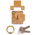 YALE 076S Cylinder Straight Cupboard Springlock - 22mm PB KD RH Bagged