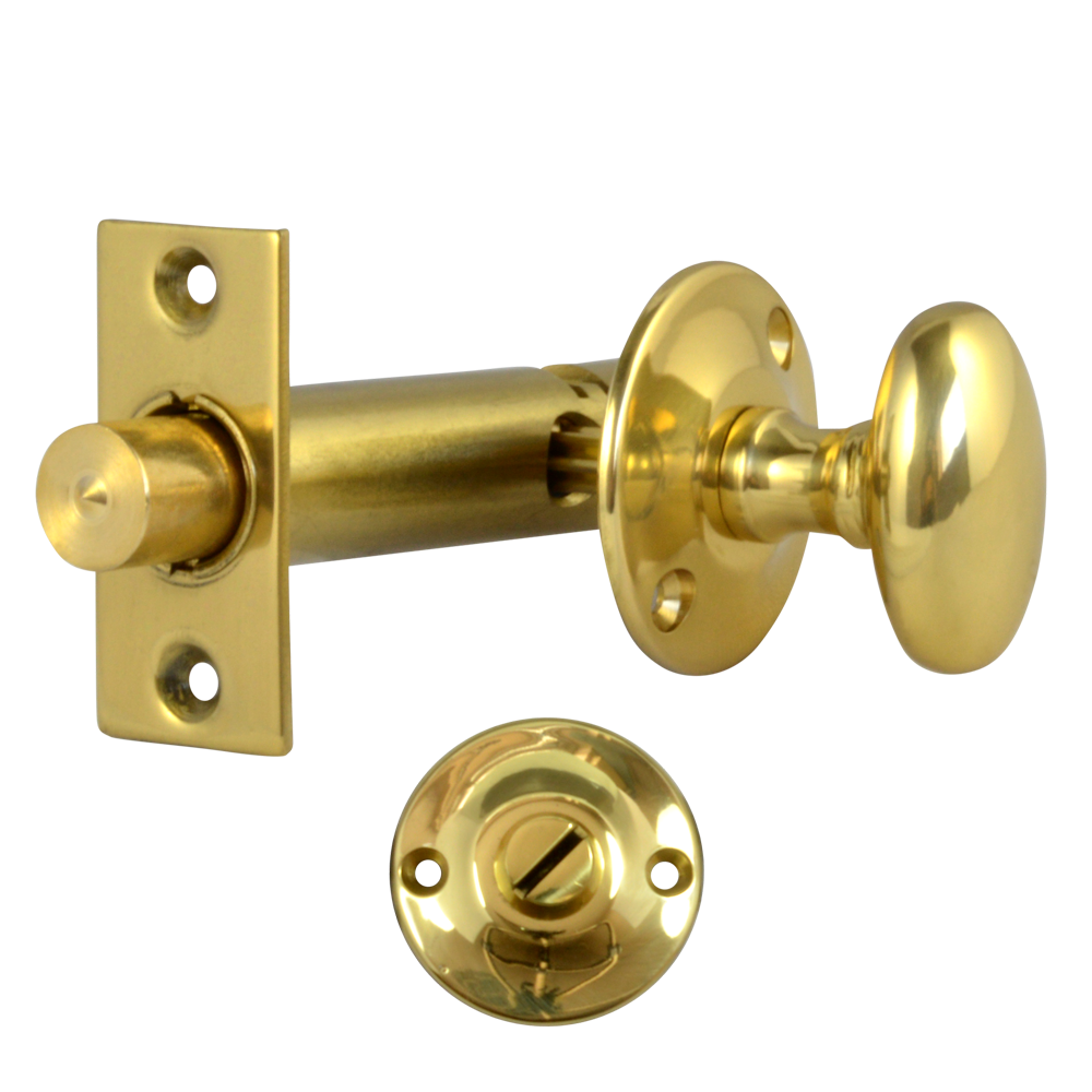 Frank Allart 526 Door Security Bolt - Turn & Release - 57mm PB Boxed