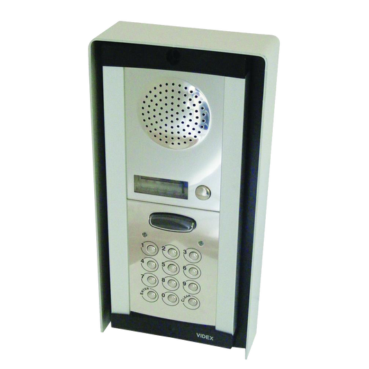 VIDEX 8K Series Audio 1Way Intercom Kit DC Complete With Keypad - 8K1S/DC/CL