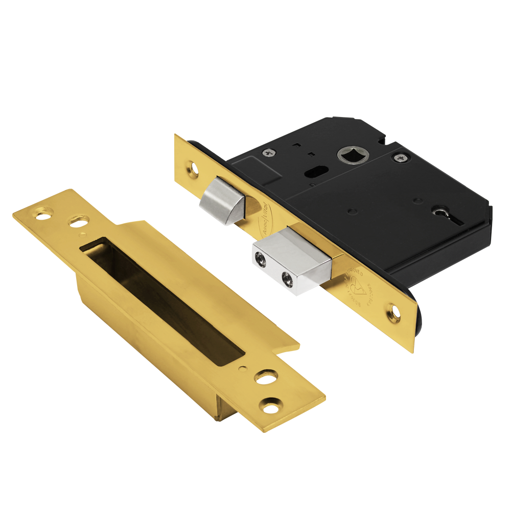ASEC Vital BS 5 Lever Mortice Sashlock - 64mm PB
