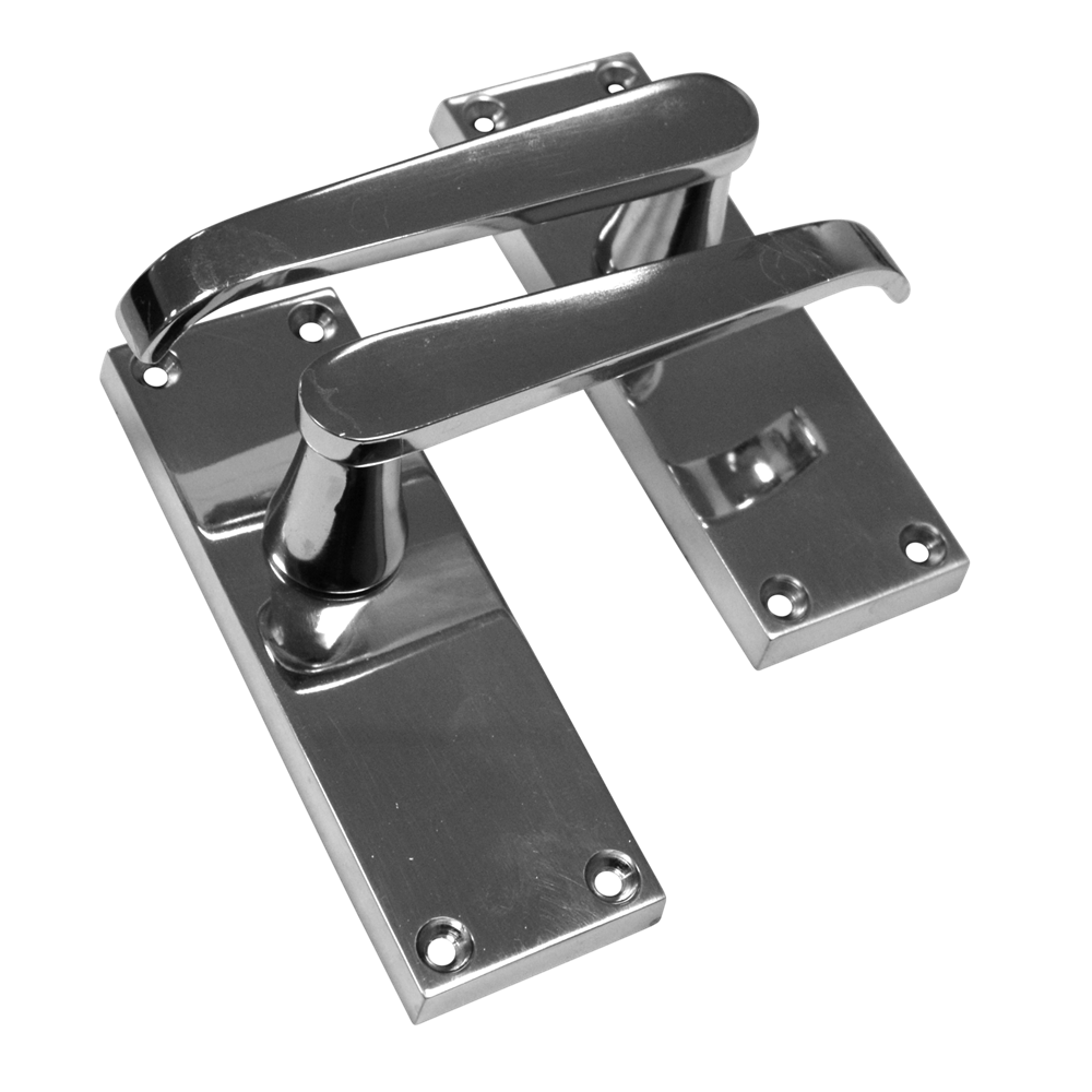 ASEC Vital Victorian Plate Mounted Straight Lever Furniture - 100mm CP Latch