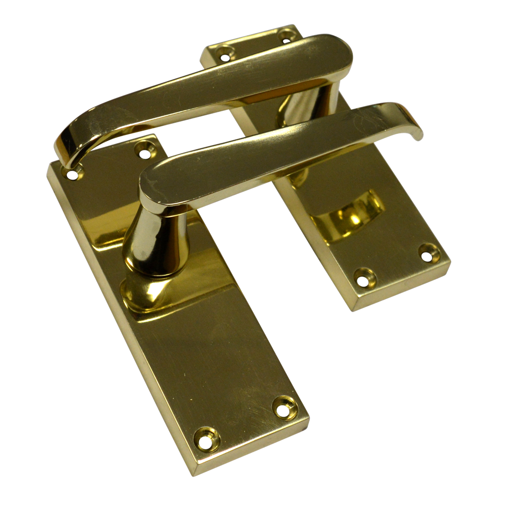 ASEC Vital Victorian Plate Mounted Straight Lever Furniture - 100mm PB Latch