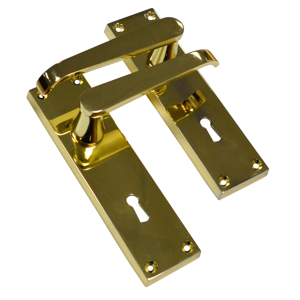 ASEC Vital Victorian Plate Mounted Straight Lever Furniture - 150mm PB Lock