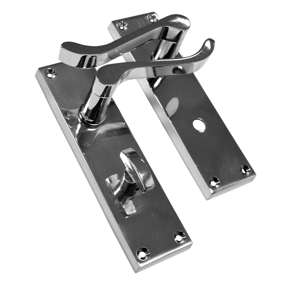 ASEC Vital Victorian Plate Mounted Scroll Lever Furniture - 150mm CP Bathroom