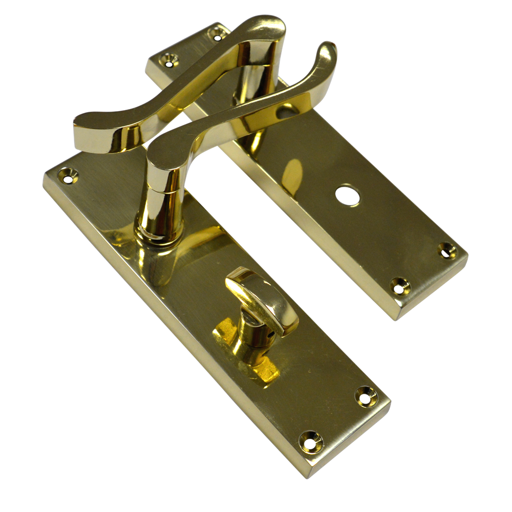 ASEC Vital Victorian Plate Mounted Scroll Lever Furniture - 150mm PB Bathroom