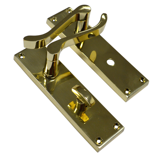 ASEC Vital Victorian Plate Mounted Scroll Lever Furniture - 150mm PB Bathroom