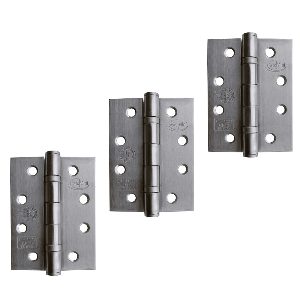 ASEC Vital Ball Bearing Butt Hinges Grade 13 - SSS Grade 13 1.5 Pair (3 Hinges)