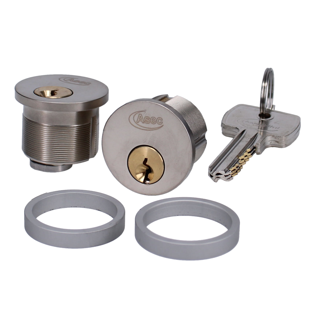 ASEC Vital 6 Pin Screw In Cylinder - Pair - Keyed Alike