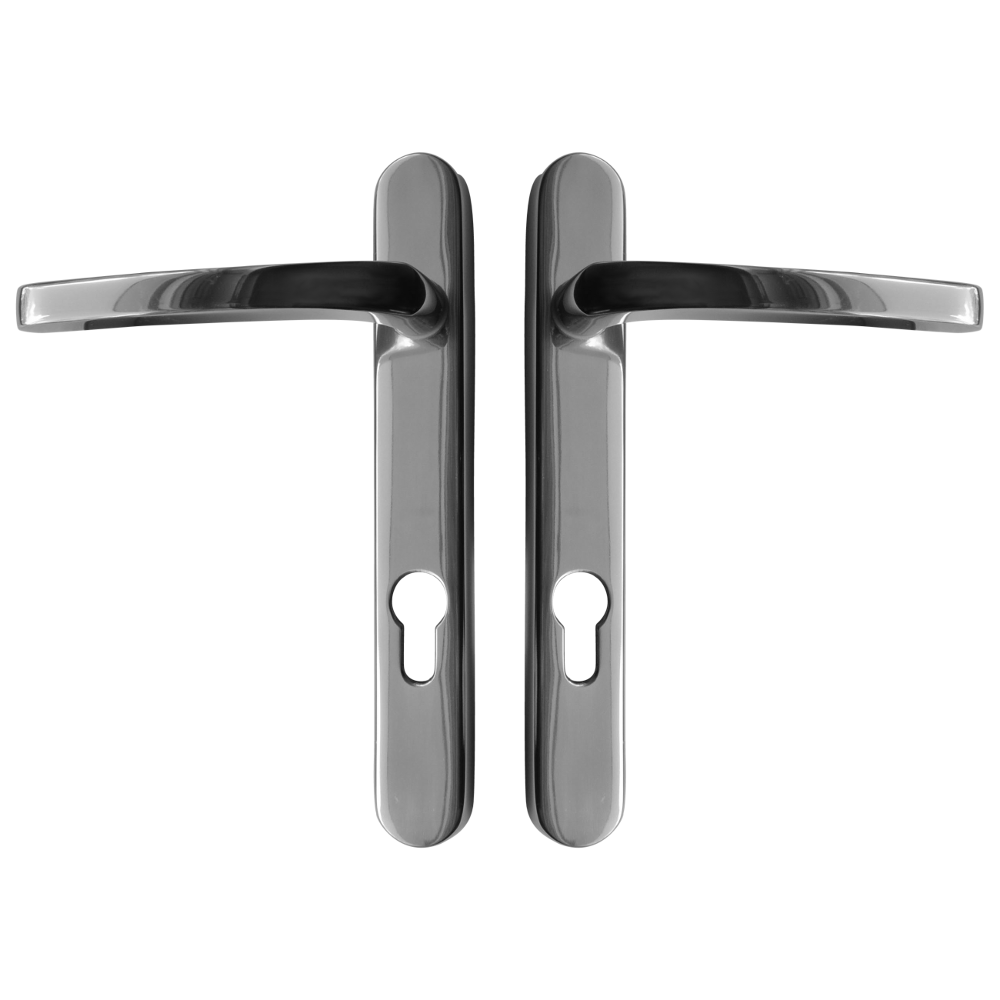 ASEC Vital Lever Short Backplate 121mm Screw Centres - Polished Silver