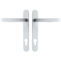 ASEC Vital Lever Short Backplate 121mm Screw Centres - White