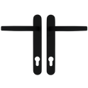 ASEC Vital Lever Short Backplate 121mm Screw Centres - Black
