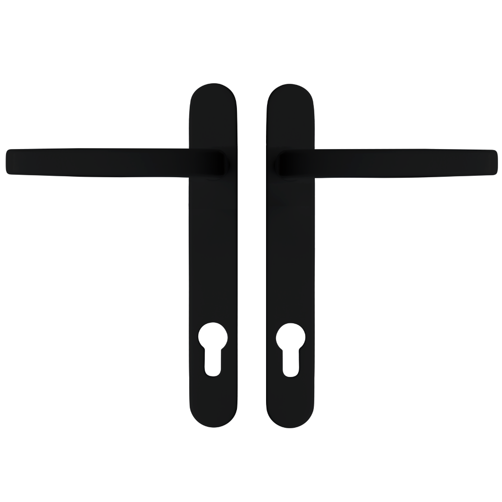 ASEC Vital Lever Short Backplate 121mm Screw Centres - Black