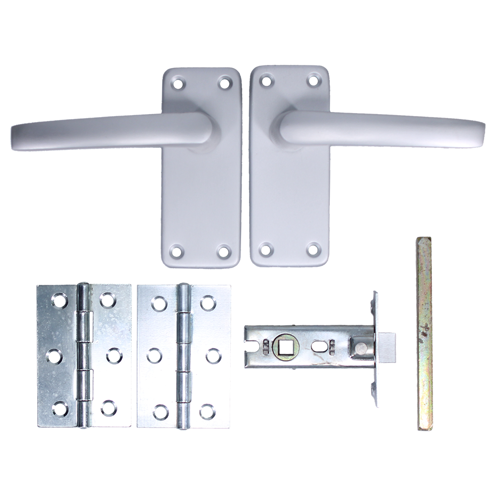 ASEC VITAL Contract Aluminium Handles, Hinges & Latch Pack SAA - Set of Handles, Hinges & Latch